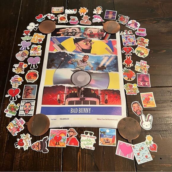 Bad Bunny Poster and Stickers (New) - Picture 1 of 5